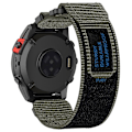Miniatyrbild 1 av 5: Nylonarmband med självhäftande remsa för Garmin Fenix 7X/7X Pro/Instinct 2X/QuickFit 26mm - Grå Grey Garmin Fenix 7X