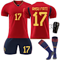 Miniatyrbillede 6 af 10: 22-23 Spanien hjemme rød nr. 9 Gavi 7 Morata 10 Pedri 17 Fati VM fodboldsæt 2223 Spain's No. 10 Asensio #XL