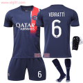 Miniatyrbild 1 av 11: 23-24 Ny säsong Paris Saint-Germain fotbollströja 30 Messi 10 Neymar 7 Mbappe tröjset Size 6 with socks and gear XS