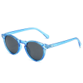 Miniatyrbillede 5 af 7: Fashion ODM OEM Runde Polariserende Solbriller Retro PC Transparente Solbriller Mænd Kvinder Briller UV400 Transparent+Blue