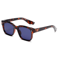 Pikkukuva 5 / 7: Retro Classic Rectangle Aurinkolasit Naiset Merkki Designer Sävyt UV400 Miehet Gradientti Neliö Niitti Aurinkolasit c4 Fashion retro sunglasses