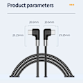 Miniatyrbilde 6 av 10: Type C-kabel USB-C datakabel 3M 3 m