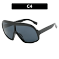 Miniatyrbillede 1 af 7: STORY KDD2132 Custom Oversized Punk Solbriller Orange Linse Luksus Shades Solbriller Hip Hop Store Ramme Kvindernes Briller C4 oversized