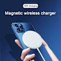 Miniatyrbillede 3 af 5: MagSafe-oplader til Apple iPhone - Magnetisk trådløs opladningsplade