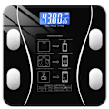 Miniatyrbillede 2 af 6: Smart Badevægt - Bluetooth Sort Black Black