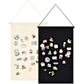 Miniatyrbild 1 av 5: ginging Brosch Smyckeskrin Canvas Display Stativ Emallj Pin Display Banner Hållare Örhängen Halsband Glitter Pin Samling Organizer ( Rectangle Black+White