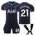 Pikkukuva 1 / 6: 23-24 Tottenham Hotspur Vieraskenttä Lasten Jalkapallopaita No. 21 Kulusevski 24