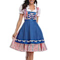 Miniatyrbild 3 av 5: Tysk Oktoberfestdräkt för kvinnor, vuxen Dirndl, traditionell bayersk ölkarneval, Fraulein Cosplay Dark green