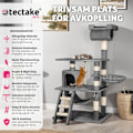 Pikkukuva 2 / 10: tectake Kissankiipeilypuu, naarmujen kestävä huonekalu Sabrina Grey gray