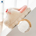 Miniatyrbillede 5 af 5: Børns søde bomuldsslippers bløde efterår vinter varme baby pige indendørs slippers ys23-khaki ys23 khaki 32-33