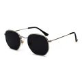 Pikkukuva 2 / 7: Kuusikulmainen metallirunkoiset aurinkolasit tukkumyynti UV400 aurinkolasit retro miehet naiset sävyt aurinkolasit C5 Gold/brown Classic style