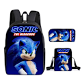 Miniatyrbillede 5 af 5: Ny Sonic børneskole rygsæk animeret 3d-printet rygsæk Sonic børnerygsæk i tre sæt Y #29