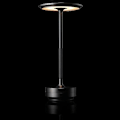Miniatyrbild 3 av 5: Sladdlös bordslampa Dimbar Vattentät Metall USB Laddningsbar Bordslampa -1st-WELLNGS black