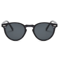 Miniatyrbillede 1 af 7: Fashion ODM OEM Runde Polariserende Solbriller Retro PC Transparente Solbriller Mænd Kvinder Briller UV400 White Tortoise + Gray