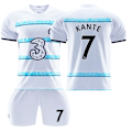 Miniatyrbillede 7 af 10: 22-23 Chelsea udebane nr. 10 Pulisic 9 Aubameyang 7 Kante 19 Mount hvid fodbolduniform No. 9 with socks + protective gear #XS