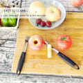 Miniatyrbillede 6 af 6: 2 stk. Æblekernefjerner, Frugt- og Grøntsagskernefjerner, Professionel Sund Rustfri Stål Æblefjerner Husholdningskøkken