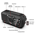 Miniatyrbillede 2 af 5: Håndsvingradio Nød Sol Am/fm Udendørs Generator Dynamo 1200mah Telefonoplader Manuel