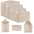 Miniatyrbild 7 av 9: Reseförvaring sju-delars set necessär väska kläder och underkläder förpackning hopfällbar väska Seven-piece set in black