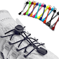 Miniatyrbillede 1 af 4: Elastiske snørebånd med snøring - Slip ikke dine sko Sorte Sorte Black Black (1 pair)