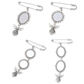 Miniatyrbilde 5 av 8: Foto Charms DIY Pin Bryllup Charms Oval Aluminium Plate Ph A1