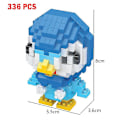 Miniatyrbillede 1 af 4: Nanoblock Lille Bygge Pikachu Murstensmodel Uddannelsesmæssige Legetøj Til Børn Fødselsdag Mursten Blok Piplup