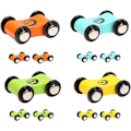 Miniatyrbillede 1 af 5: Træbilrampe Racetrack Legetøj Toddler Playset Udskiftningsbiler 12-pak