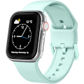 Pikkukuva 1 / 4: Apple Watch -ranneke pehmeästä silikonista, urheiluranneke, korvaava ranneke, sopii koko Iwatch-sarjaan (mintunvihreä 38/40/41 mm)