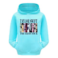 Miniatyrbilde 4 av 5: 3-16 år barn Pop Taylor Swift The Eras Tour tryckt hettegenser jenter gutter hettegenser pullover topper Himmelblå