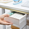 Miniatyrbild 2 av 5: Vit underbord förvaringslåda självhäftande och hållbar skrivbordslåda medium-sized