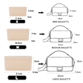 Miniatyrbilde 5 av 5: Multi-lomme kvinneinnlegg veske i filtstoff - Rosa Pink M