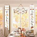 Miniatyrbild 3 av 5: Happy Fall & Give Thanks Verandabanners för Höstdekorationer Inomhus och Utomhus | Höst Välkommenskylt för Hemmets Veranda Framdörr Dekor