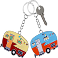 Miniatyrbillede 1 af 5: 2 stk. Nøglepose Dekoration Autocamper Nøglering Retro nøglering
