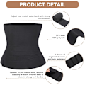 Miniatyrbilde 2 av 5: Midjetrener Kvinner Trening Midje elastisk magebelte svart black 3m