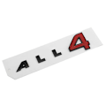 Pikkukuva 5 / 5: 3D Metallinen Musta Punainen All 4 Logo All4 -tunnus Kirjaimet Automerkki Tarra Mini Countryman R60 S Cooper S All 4 Tarra Lisätarvikkeet Chrome Grey