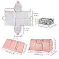 Miniatyrbillede 3 af 5: 2-i-1 Foldbar PU Læder Rejsetaske, Konvertibel Dragtpose, Rejsekuffert til Kvinder White
