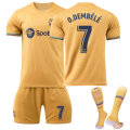 Pikkukuva 5 / 11: 22-23 Barcelona jalkapallopaita Messi No. 10 No. 9 Lewandowski 8 Pedri 17 Aubameyang paita lasten puku Size 7 with socks Children's size 20
