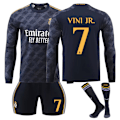 Miniatyrbilde 1 av 6: Real Madrid Bortefotballdrakt for Vinter 2023-2024 for Voksne og Barn Vinicius Nr. 7 VINI JR 24