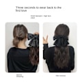 Miniatyrbild 8 av 8: Svart hårdel Ponytail BRUN STREAM STYLE STREAM STYLE brun brown strap style-strap style