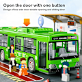 Miniatyrbillede 5 af 5: Legetøjsbus til børn, simulering, stor døråbning, lys, lyd, bybusmodel, simulering, babybus, legetøj, bus, dreng_c24070375(FQ)