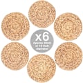 Miniatyrbilde 5 av 5: 6 x Vannhyasint Plassmatter Runde 30 CM, Kvalitetsvevde Kurvplassmatter, Pl D