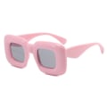Miniatyrbild 5 av 7: Högkvalitativa solglasögon från modedesigner, solskydd utomhus, stora tjocka bågar, solglasögon, snygga festglasögon för män och kvinnor Pink Fashion
