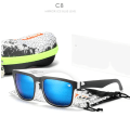 Pikkukuva 6 / 7: 2024 Uusi saapuminen ulkoilulajit sävyt Vintage heijastava TAC-linssi miehet Spy Polarized aurinkolasit S174 C3 Square