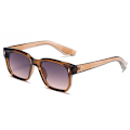 Miniatyrbillede 6 af 7: Retro Klassiske Rektangulære Solbriller Kvinder Mærke Designer Shades UV400 Mænd Gradient Firkantede Nitte Solbriller c2 Fashion retro sunglasses
