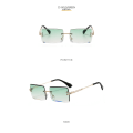 Miniatyrbilde 1 av 7: GGJH1520 Unisex rimless solbriller vintage rektangulære firkantede briller retro dame og herre solbriller 2024 C5