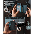 Miniatyrbillede 3 af 3: Kreditkortholder Vindue Læder Pas Cover Etui RFID Blokering Automatisk Pop-up Kortpung til Kort og Bank Ingen.