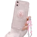 Miniatyrbillede 1 af 7: Kompatibel med iPhone Cover, Sød 3D Pink Sløjfe Slank Transparent Æstetisk Design Kvinder Piger Glitter Beskyttende Telefon Cover til iPhone iPhoneX/XS