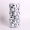 Miniatyrbild 1 av 2: Julgranskulor för dekoration 24 st silver silver 4cm24 Pcs