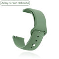 Miniatyrbild 1 av 5: Nya 18 mm 20 mm 22 mm remmar för Garmin Venu 2S Armband Vivoactive 3 4S 4 Forerunner 245 645 Galaxy Watch 4 Classic 42 46 mm ArmyGreen Silicone ArmyGreen Silicone 22mm