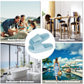 Miniatyrbild 5 av 6: Damtofflor med tjock plattform, himmelsblå sky blue 40-41