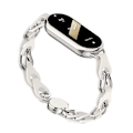 Miniatyrbilde 2 av 5: For Xiaomi Smart Band 8 Magnetisk Klokkereim Ekte Karbonlær + Armbånd i Aluminiumlegering